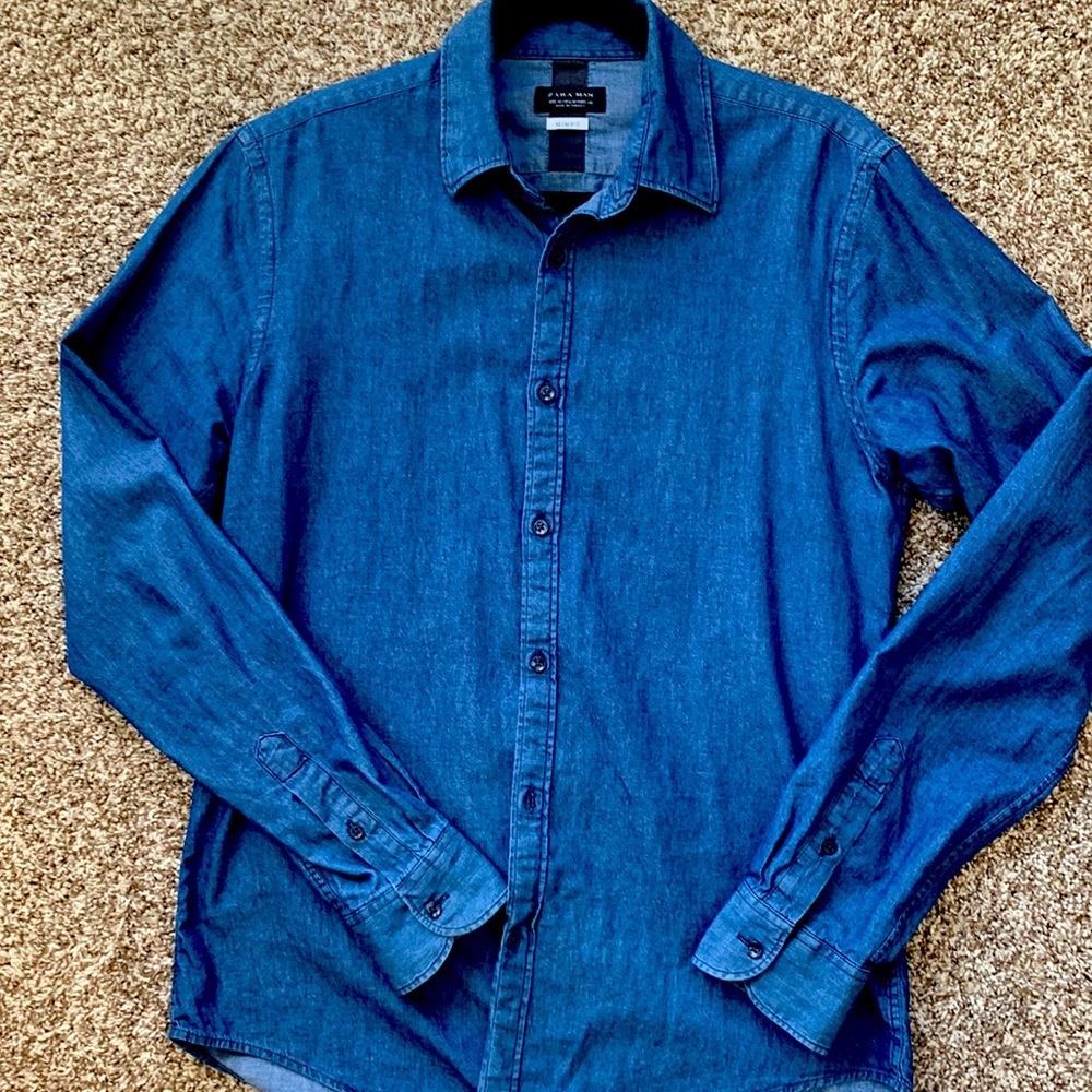 Zara denim super soft shirt M like new
